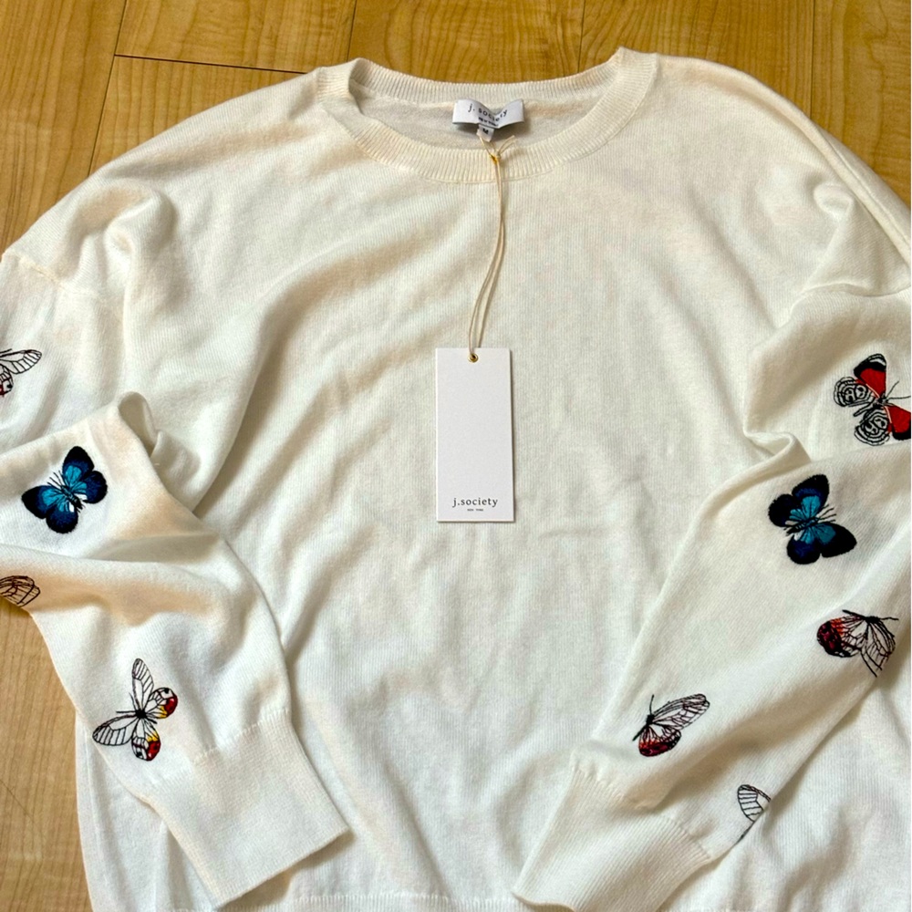 J Society butterfly sweater.